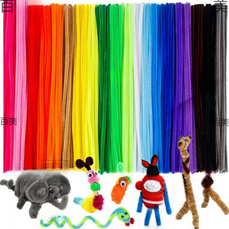 20 Colors Twist Sticks 100Pcs Multicolor Wool Sticks for Arts and Craft Projects Creative DIY Decoration