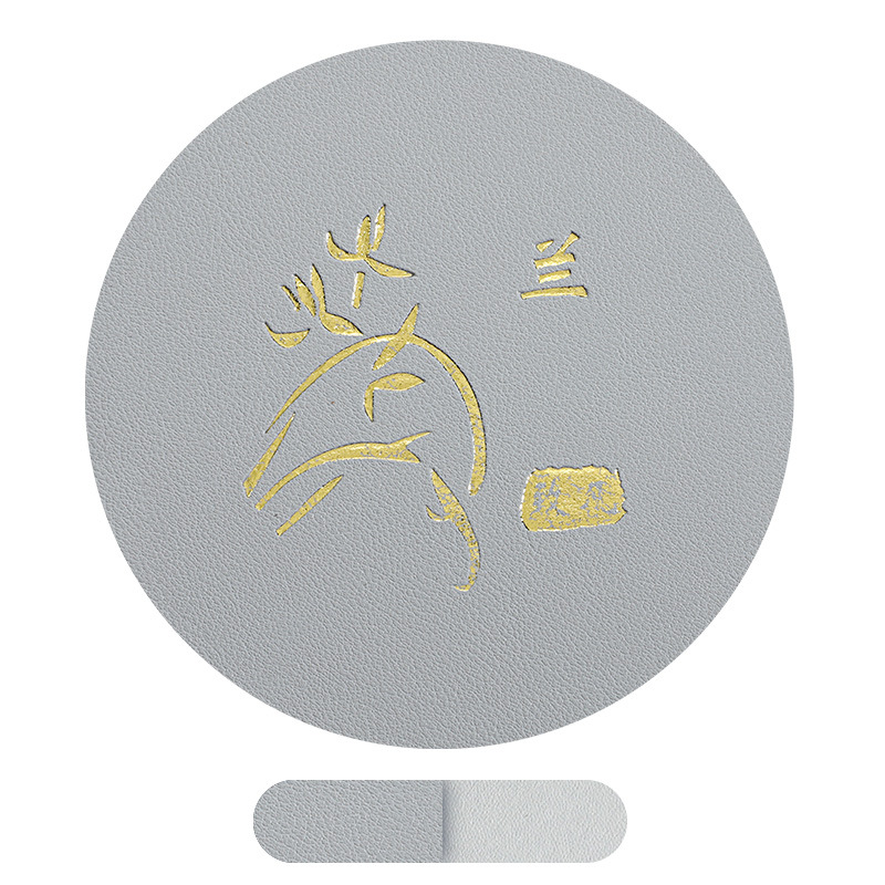 Alfombrilla de mesa de aislamiento térmico de cuero ZF, posavasos simples antideslizantes, aceite impermeable, pu, mesa de comedor de hotel ovalada, alfombra de mesa de cuero para el hogar