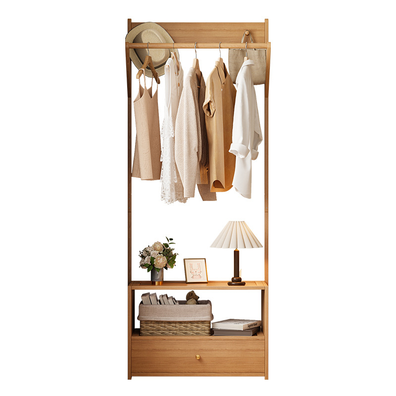 Mesita de noche perchero creativo combinación de perchero de dormitorio doméstico todo en uno, armario de almacenamiento de cama de lujo simple y ligero