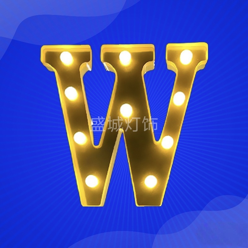 금색 문자 W
