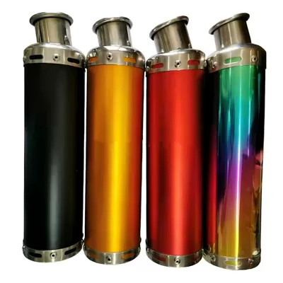 88mm Round Mouth Matte Aluminum Alloy Modified Screw-in Exhaust Pipe (Motorcycle exhaust pipe)