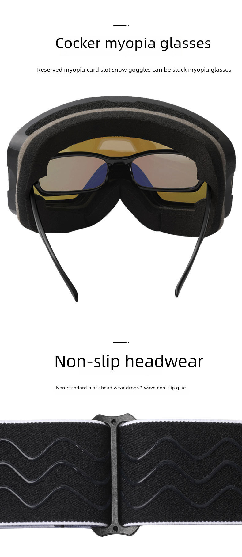 HD-visjons skibriller Utendørs skiutstyr Rammeløse skibriller for menn og kvinner_voghion.com