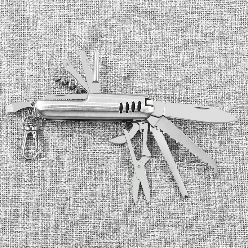 不锈钢11开多功能军刀野营随身小折刀礼品折叠刀户外刀具