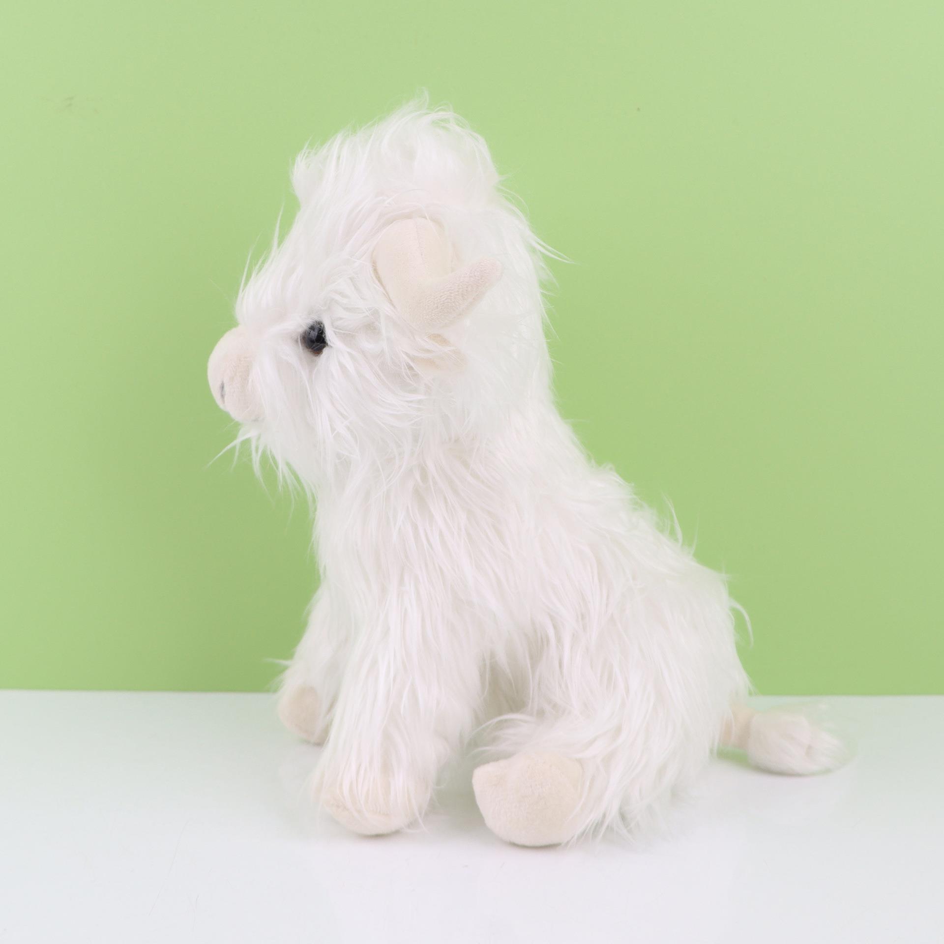 Cross-border escocés Highland vaca blanco crema Highland vaca peluche juguete simulación muñeca