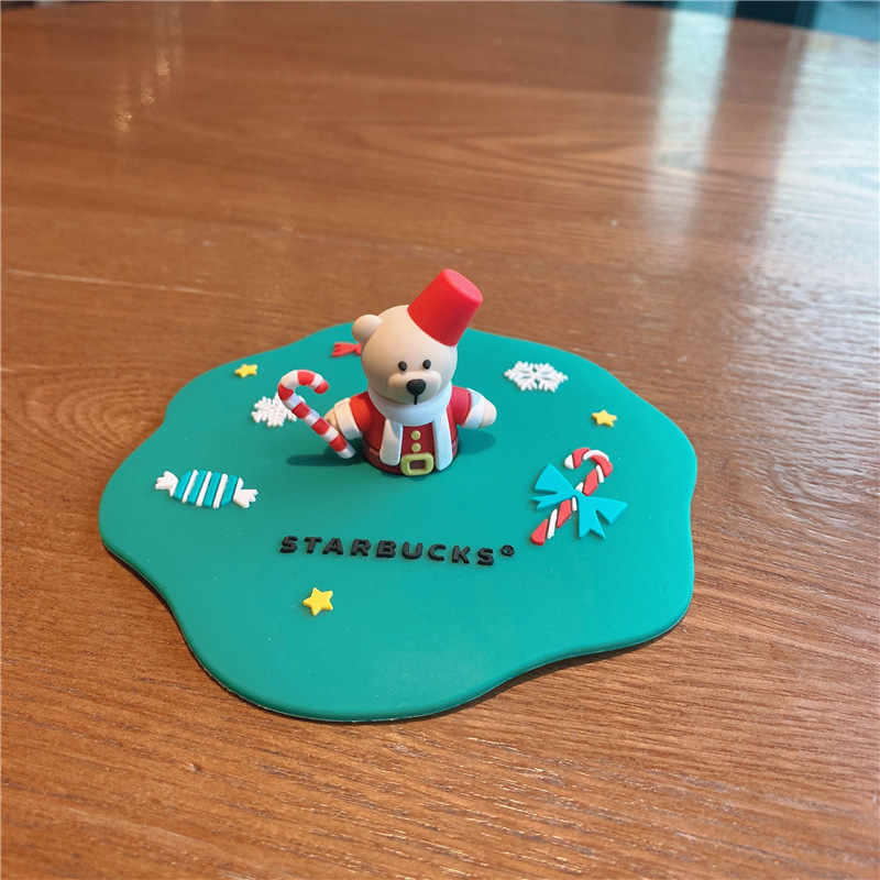 老虎硅胶杯盖咖啡杯防尘盖子卡通松鼠圆形杯盖陶瓷杯盖配件|undefined