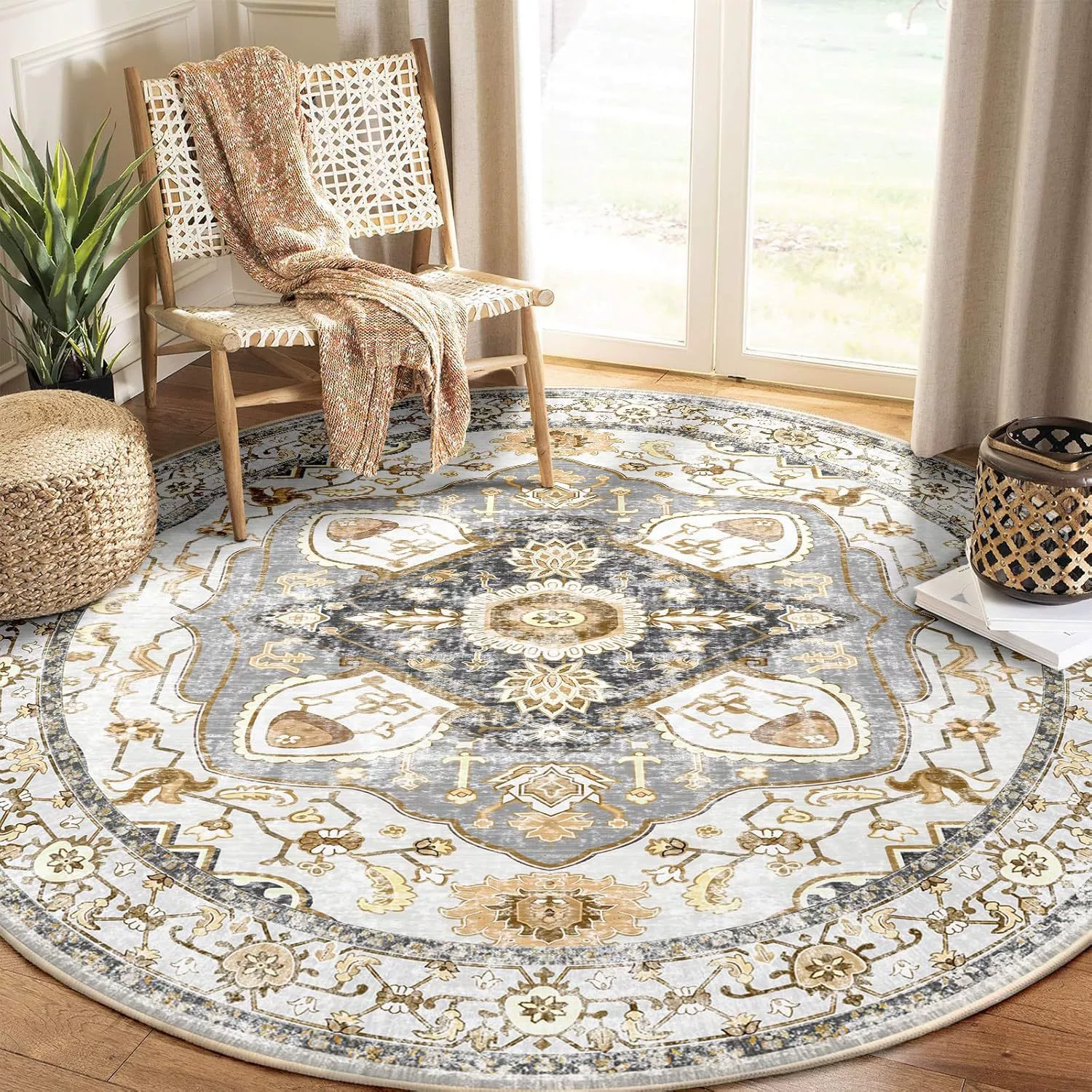 Retro carpet with seat, boho style, American style, Amazon