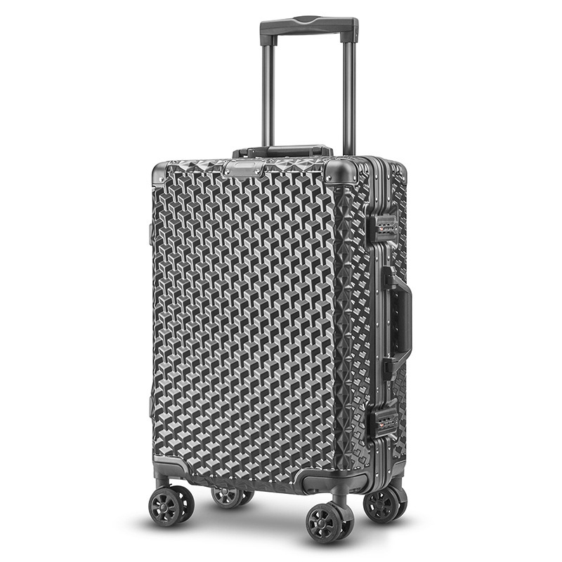 New net red suitcase 24 inch student lockbox 28 inch universal wheel suitcase female aluminum frame trolley case wholesale-suitcase