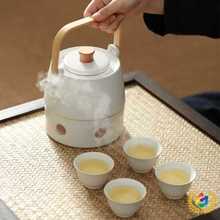 ✅日式烧水壶功夫耐热陶瓷提梁壶茶壶煮茶器套装现代陶壶电陶炉明