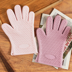 Manufacturer's cotton fabric heat insulation silicone heat insulation gloves, kitchen anti-slip microwave heat-resistant special oven gloves