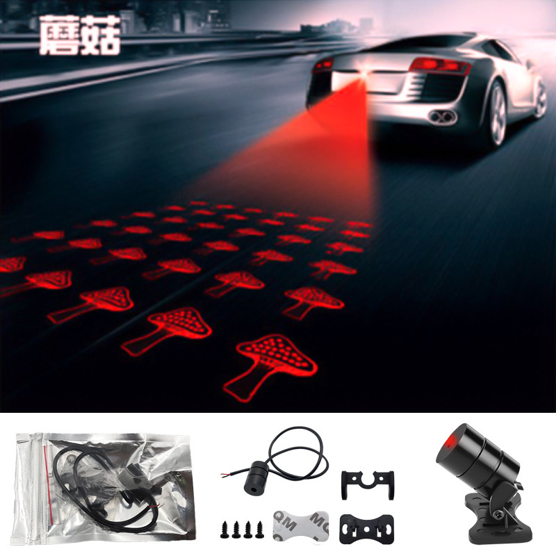 Lámpara láser de automóviles y motocicletas infrarrojos anti-colisión trasera reflector luminoso exterior de luz intensa luz de advertencia de modificación image 11