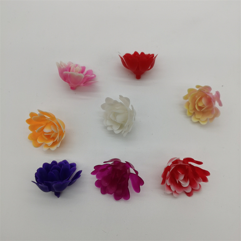 Plastic small flower accessories for artificial flowers, multi-color rose DIY handmade jewelry decoration material source factory wholesale 