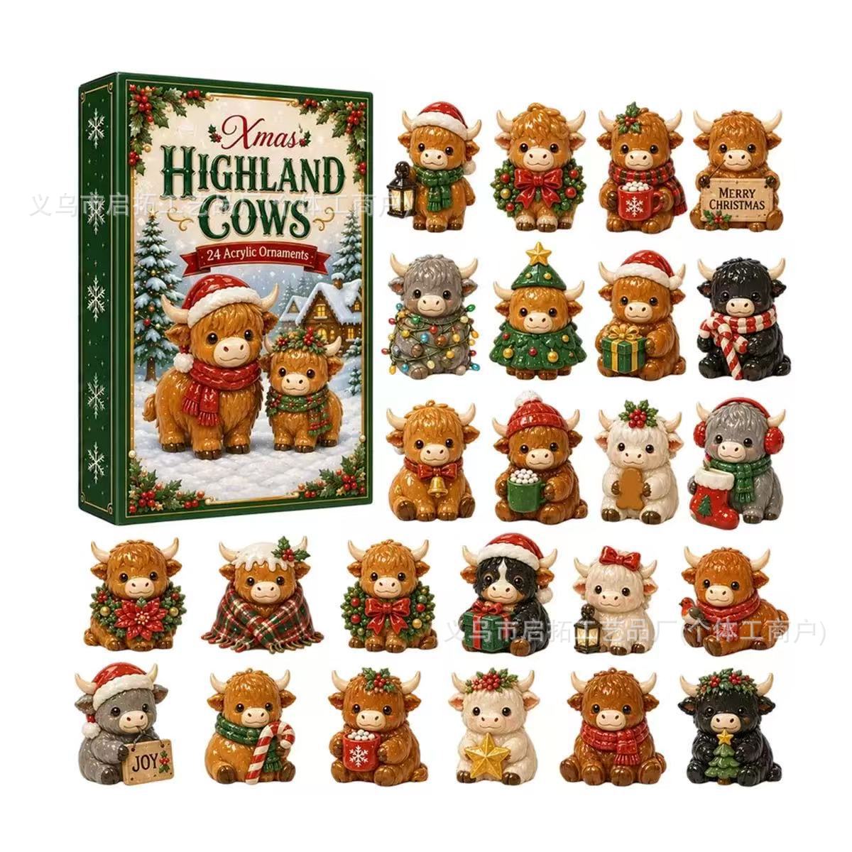 Calendario de Adviento Navideño de Cajas Sorpresa de Acrílico, Interactivo, para Navidad y Fiestas