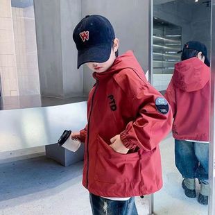 Trendy Children's Jacket Spring 2025 New Children's Spring Coat for Older Boys Trench Coat