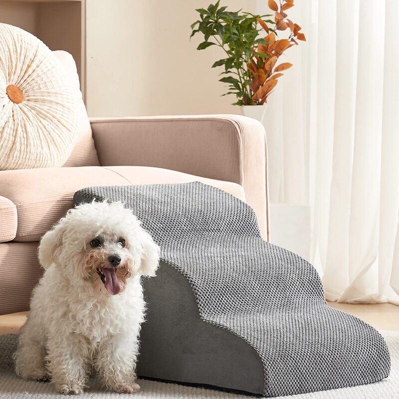 Cross-border Pet Stairs Small Dog Sofa Bed Non-slip Pet Steps Dog Ladder Removable and Washable Sponge Ladder
