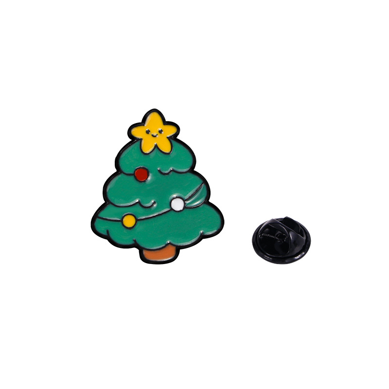Broche de Navidad insignia de aleación caricatura adorable Santa Fe Navidad decoración de mochila escolar