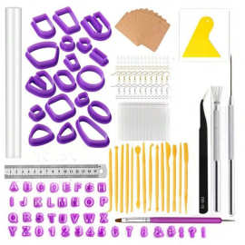 18件软陶黏土珠工艺制作模具陶瓷工艺工具镭丝工具木刀工具