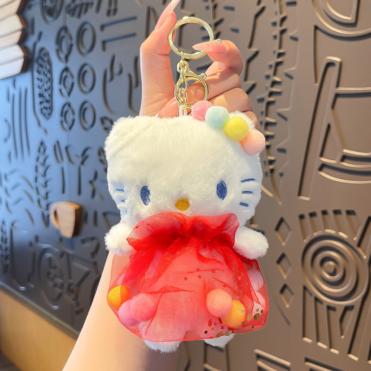 Cuatro pulgadas muñeca máquina colgante felpa llavero lindo muñeca mochila adornos grab máquina muñeca regalo al por mayor