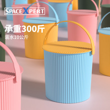 定制储水桶塑料家用小号加厚手提带盖学生宿舍多功能洗衣收纳桶