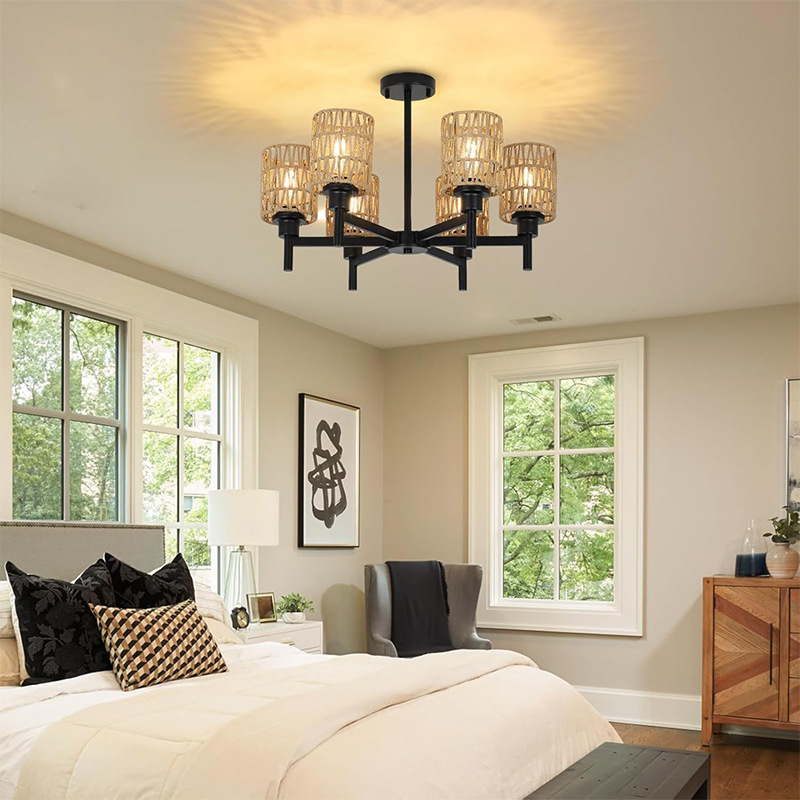 Creative Paper Rope Chandelier Minimalist Restaurant Modern Casual New Designer Hotel Living Room Bedroom Light Bar