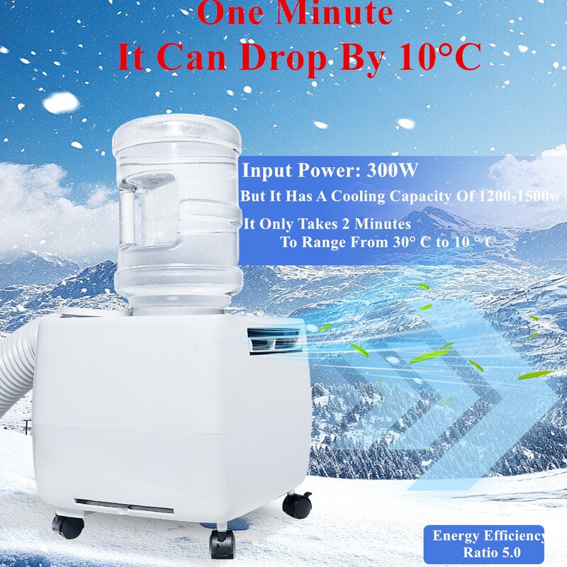 Cross-Border Downhill 1500W Outdoor Household Water-Cooled Mobile Air Conditioner Floor-Standing Countertop Mini All-In-One Portable