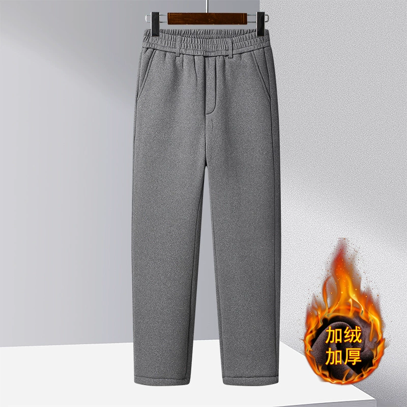 Зимние новые бархатные брюки для пожилых мужчин