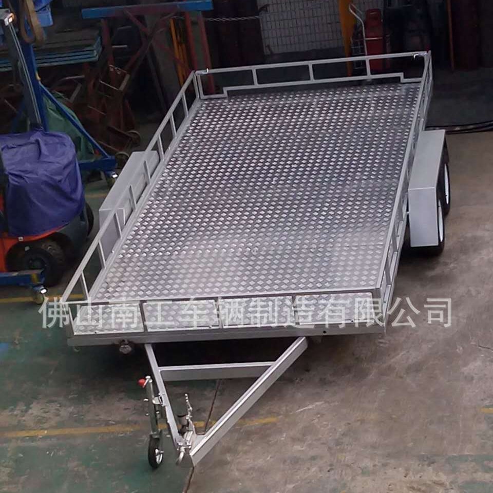 带撞刹2吨ATV拖车 移动牵引全挂式工具平板拖车