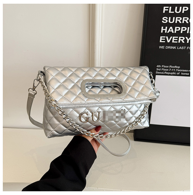 Moda cadena rombo axila bolso femenino comercio exterior nuevo nicho bolso plegable temperamento bandolera de un solo hombro