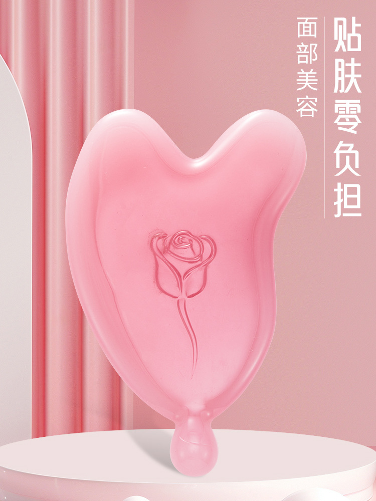 Rosa de masaje tablero de cuidado de la piel aceite esencial de elevación y estiramiento tablero de belleza estiramiento de la cara tendones de la cara no herramienta especial para la cara