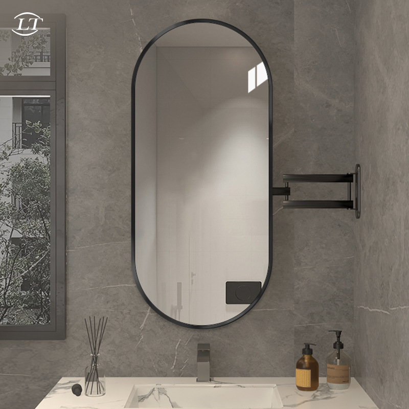 Telescopic Rotating Feng Shui Bathroom Mirror Can Be Hung Folding Makeup Mirror Wall-Mounted Bathroom Mirror Washstand Bathroom Mirror