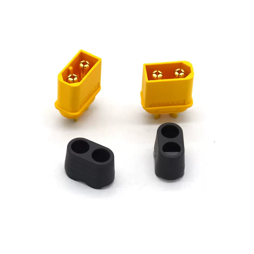 电动车配件车用120A50A红色XT90/XT60公头母头端子