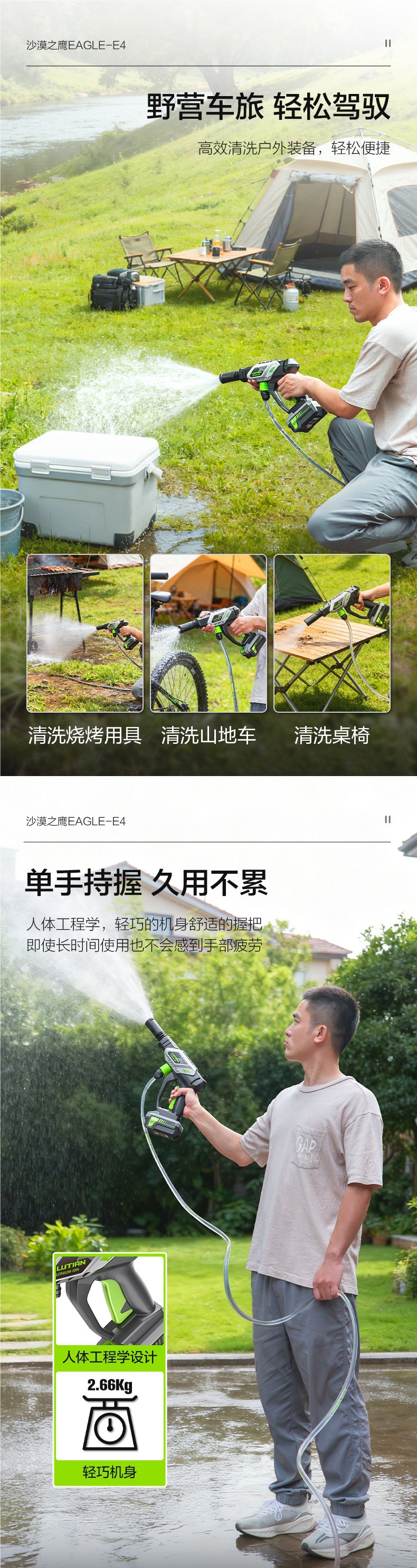 Greenfield Wireless Car Washing Machine, Household Lithium Battery High-Pressure Water Gun, Handheld Convenient Charging Car Washing Pump, Cleaning Tool