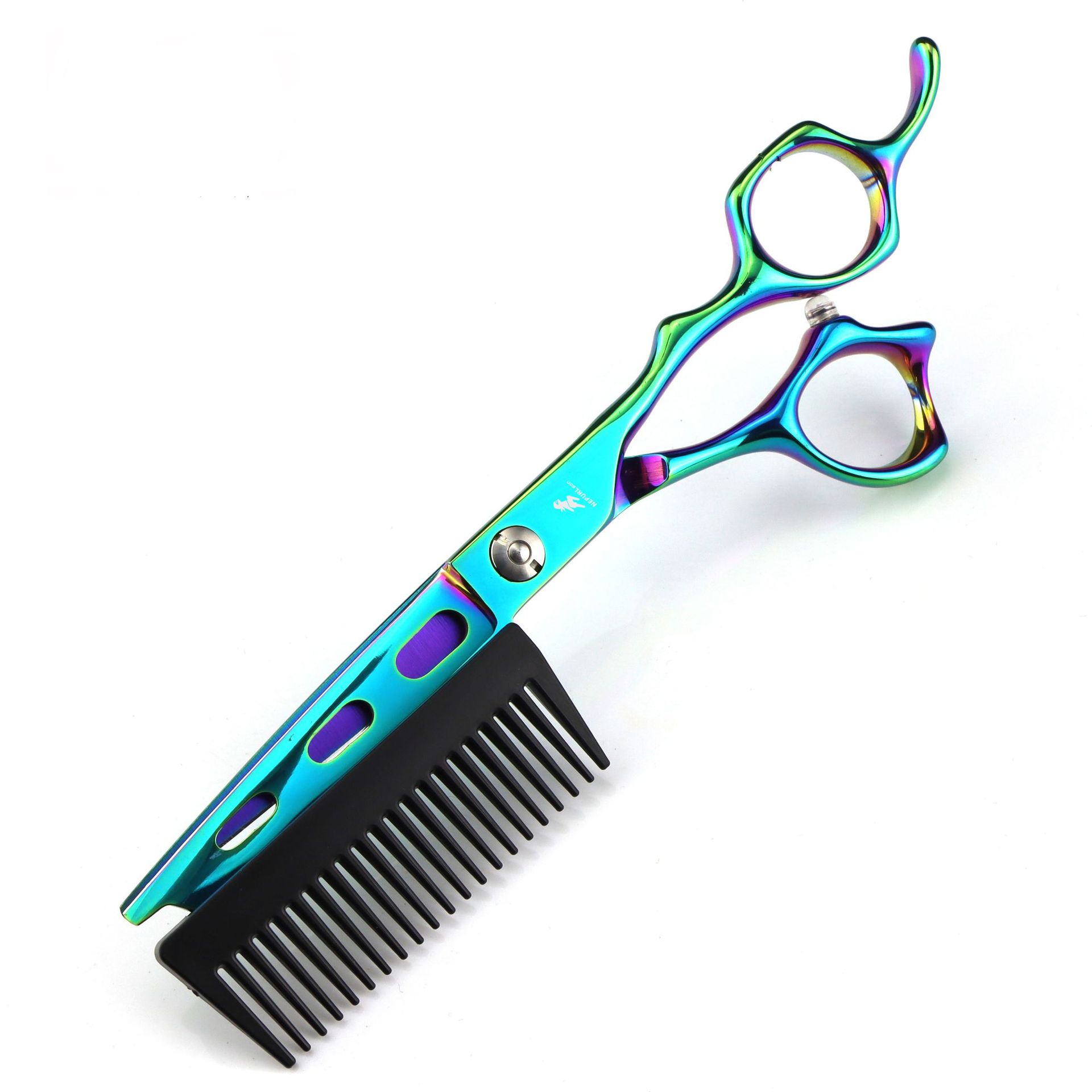 Professional Hairdressing Scissors For Flat Bangs Colorful Design_voghion.com