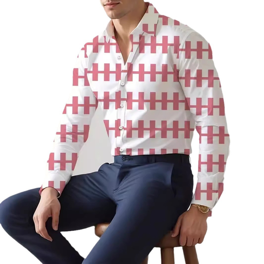 2024 nuevos hombres japoneses de alta gama geométricos sueltos tops de otoño de moda se pueden usar afuera MB12