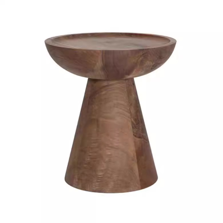 Mesa de café redonda de 35 cm (teca)