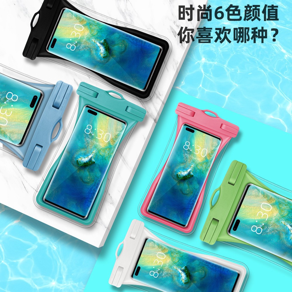 Mobile Phone Waterproof Bag, Touch Screen Compatible Swimming Case, Snorkeling and Rafting Equipment, Special Transparent Floating Sealed Bag for Underwater Photography