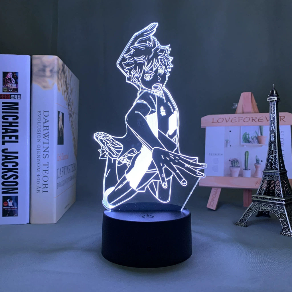 Акриловая ночная LED-лампа с волейболом, минифигура, 3D, подарок на день рождения