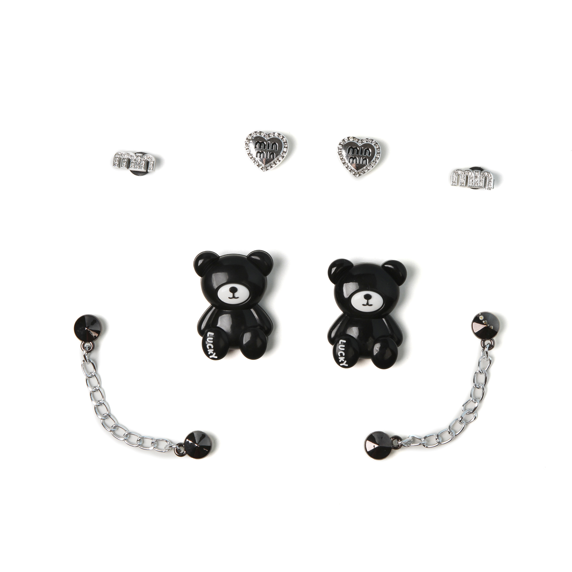 그린 3(8개) 블랙 커플릿 베어