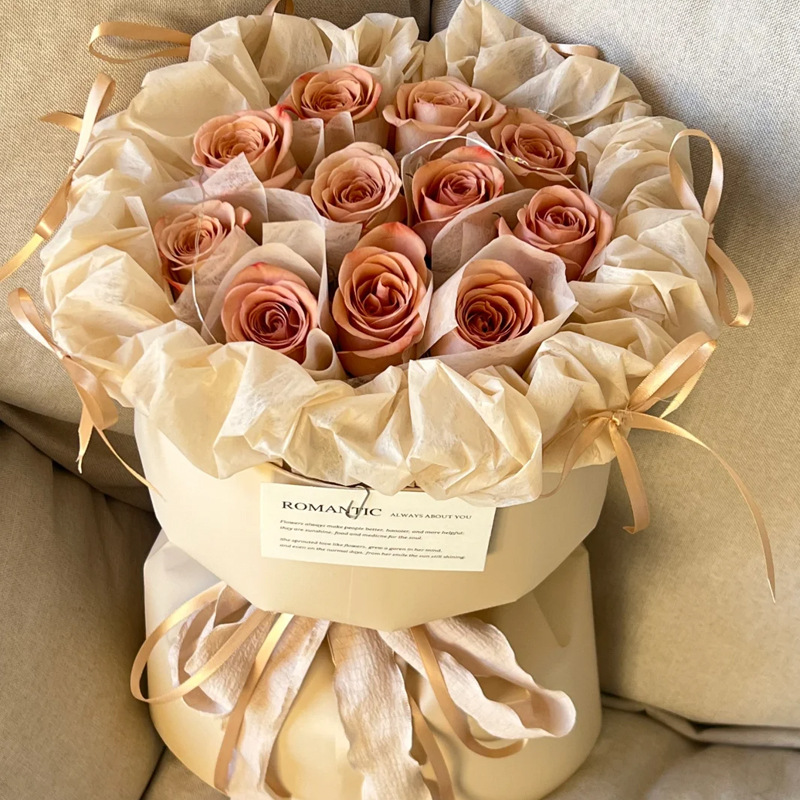 Nuevo estilo coreano de primer amor integral fijación rápida paquete de flores artefactos floristas ramo de flores materiales de embalaje papel de revestimiento