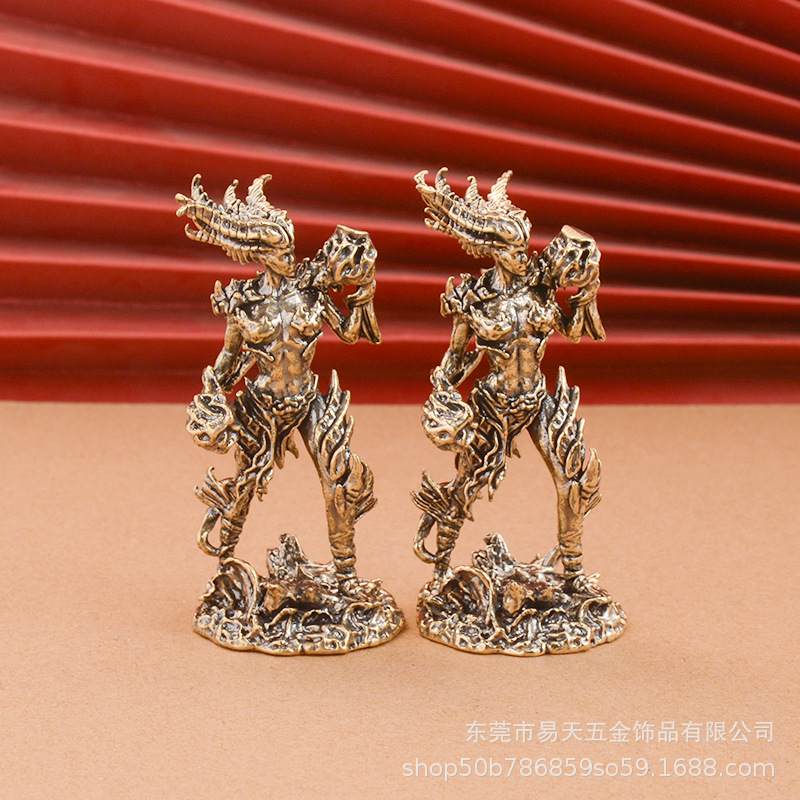 黄铜热卖复古雷锤人铜器小摆件装饰品办公室桌面工艺品家居装饰品