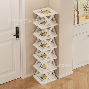 Shoe Rack Dormitory Small Large Capacity Multi-Layer Simple Shoe Cabinet Cartoon Strong and Durable Shoe Storage Rack Indoor Good-Looking