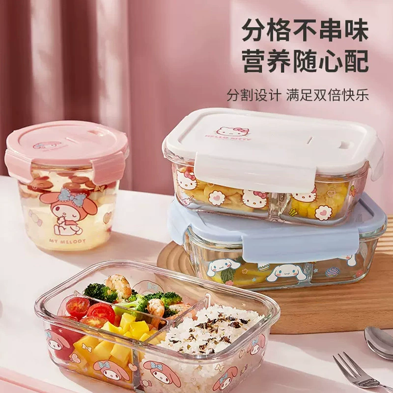 Ланч-бокс из термостойкого стекла borosilicate с подогревом в микроволновке для студента/офиса