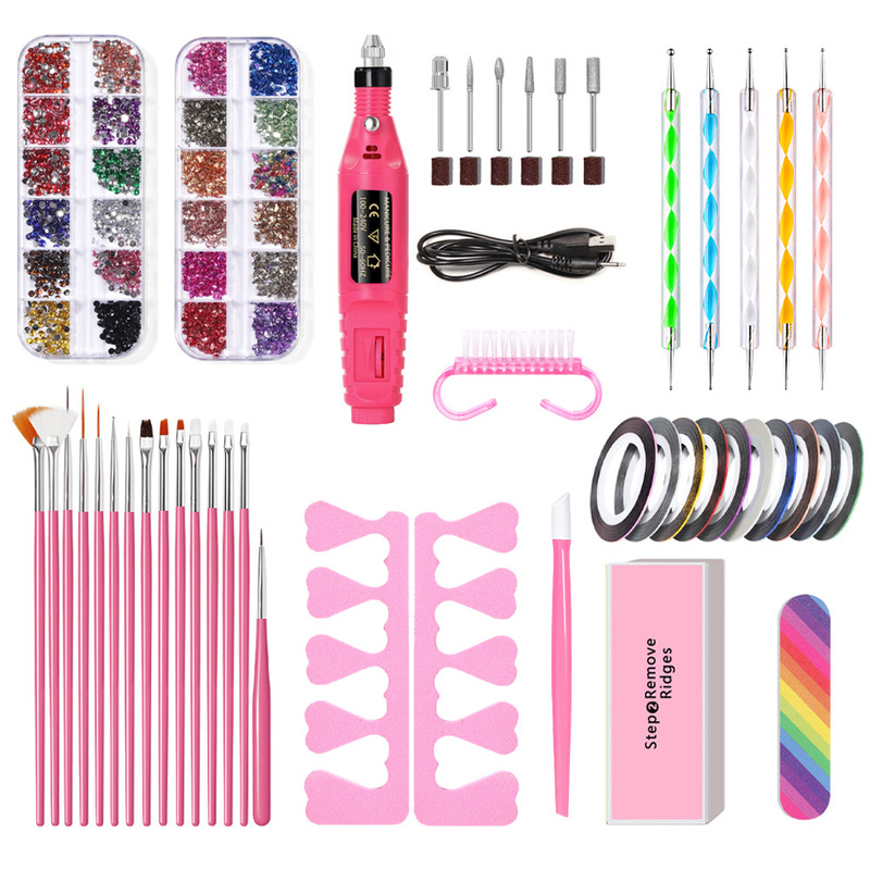 Cross-border new nail tools suit nail art decorations nail pen grinding machine nail care tools