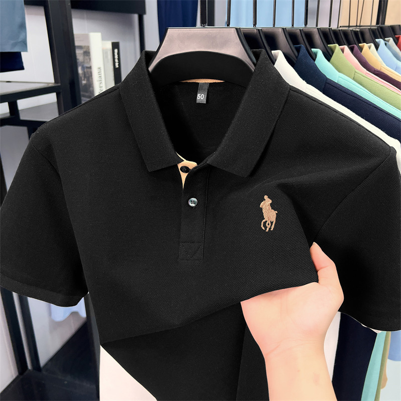 Cotton fashionable solid color polo