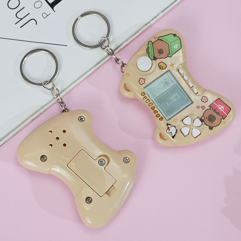 漫画ミニ携帯ゲーム機テトリスカピバラクリエイティブキーホルダーペンダント子供の小さなギフト|undefined