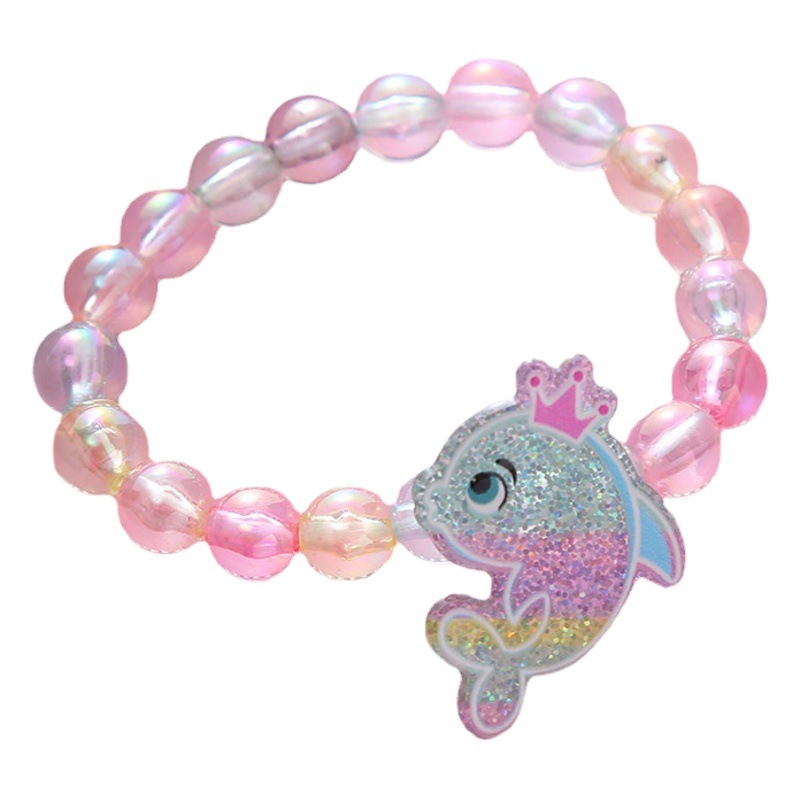 Bright powder acrylic children's bracelet environmental protection bracelet cross-border cartoon bracelet wholesale small animal beaded bracelet