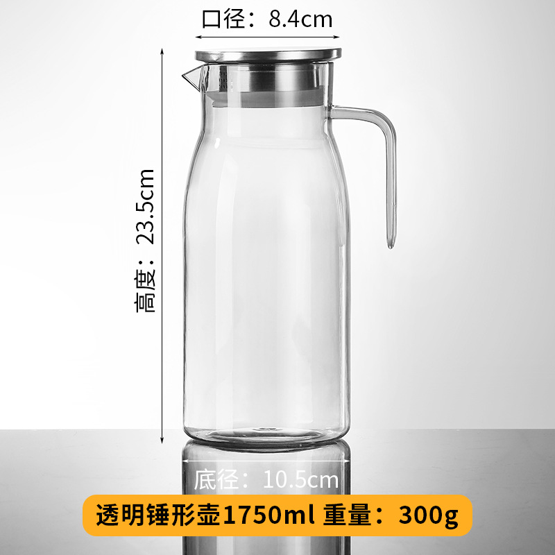 Olla de amarre acrílica, PC resistente a altas temperaturas, tetera fría, tetera gruesa, tetera fría especial para hotel, olla de jugo, almacenamiento de agua en el hogar image 52