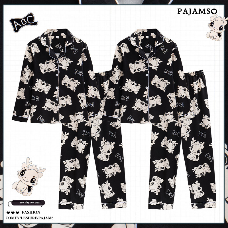 Pijamas de mujer Primavera y otoño de manga larga de algodón a rayas delgadas de alto grado más el tamaño de los hombres sueltos ropa para el hogar verano