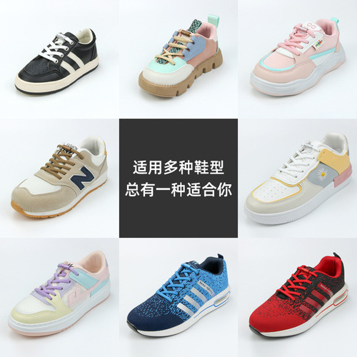 Wholesale elastic shoelaces, no-tie shoelaces, shoe accessories, colorful metal elastic shoelace buckles, lazy shoelaces