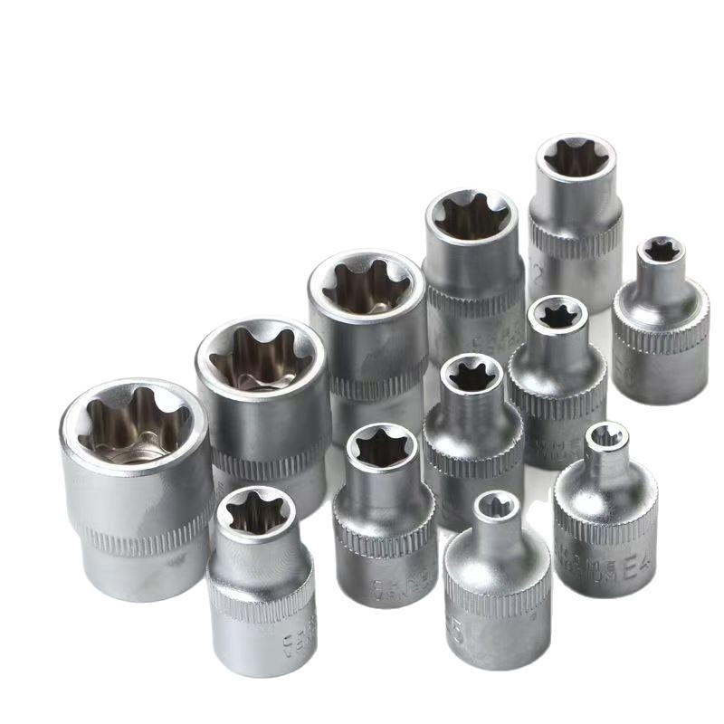 Manga alargada conjunto de flores de ciruela 14 lotes de cabeza 34 hexagonal spline combinación de patrón de herramienta de reparación de automóviles