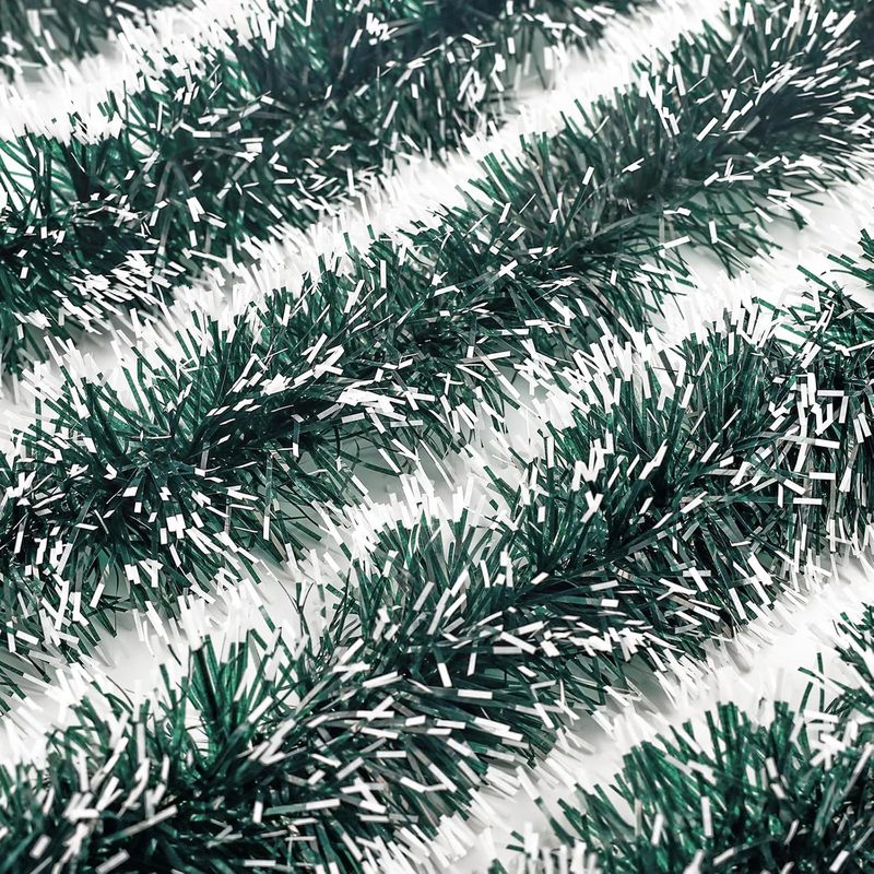 国境を越えた人気のクリスマス 2m ダークグリーンと白のエッジの毛皮のクリスマス装飾屋内と屋外のクリスマスツリーの装飾の雰囲気|undefined